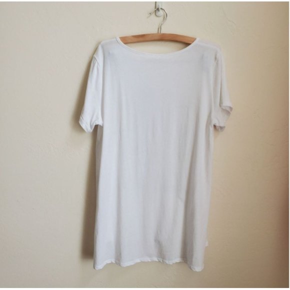 Sadie & Sage Tee S white with black letters words short sleeve fun - Picture 3 of 5